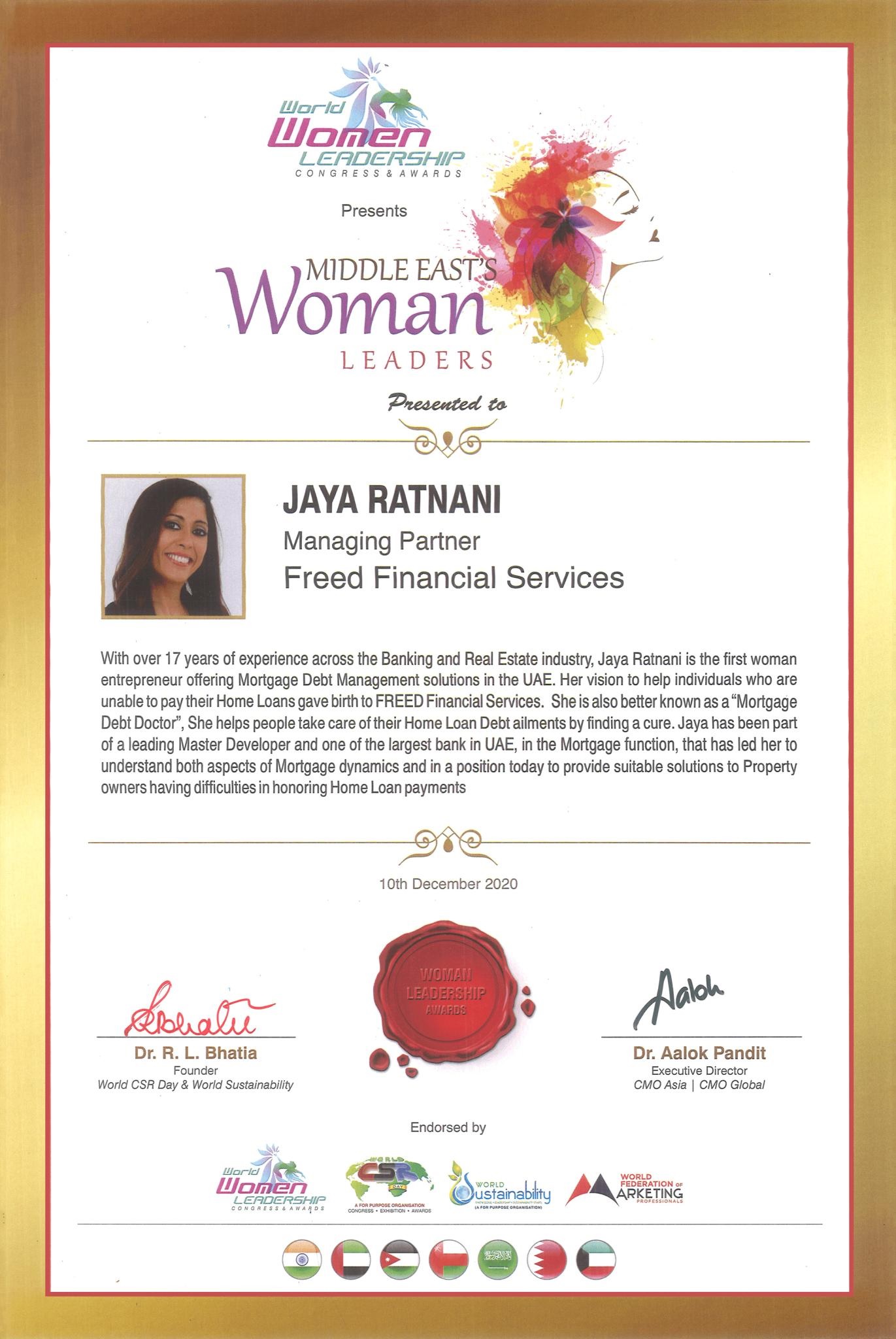 World Women Leadership Award