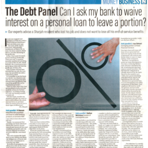 Catch the expert advice from Jaya Ratnani our Managing Partner on the weekly debt panel column - The National.