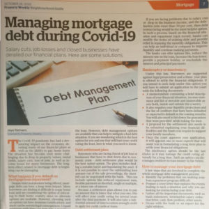 Debt Management experts from Freed Financial Services have to say on Gulf News - Property weekly. Salary Cuts, Job losses and closed businesses have derailed our financial plans. If you find yourself in any similar situations, you can seek specialist advice.